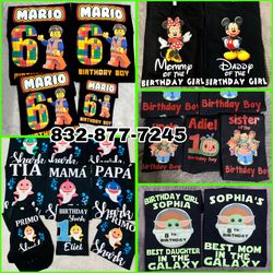Birthday T-shirts Any Theme Or Event 