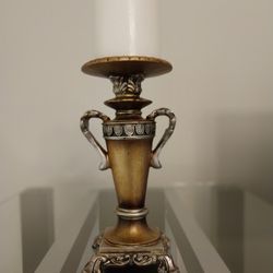 Beautiful Approx. 12 Inch High Candle Holder & Candle