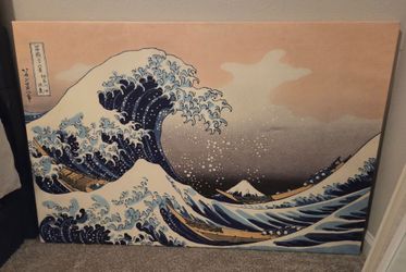 XL Hokusai "The Great Wave off Kanagawa" Stretched Canvas Print - 48"x32"
