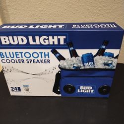Bud Light Cooler With Built In Bluetooth Speakers 