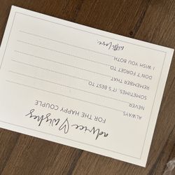 Wedding Advice Cards