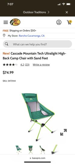 Cascade Mountain Tech Ultralight Packable Chair