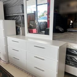 Dresser with Mirror ⚜️ Cómoda con Espejo 🚚[Fast-Delivery]💨
