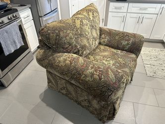 Chair And A Half Pair - Paisley and Microfiber