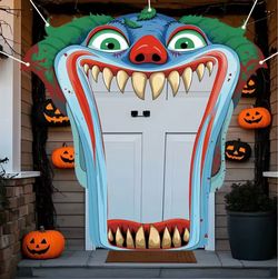 Halloween Monster Door Decoration – Giant Scary Mouth