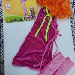 Girls Daphne From Scooby Doo Halloween Costume Size Small 4-6 Kids