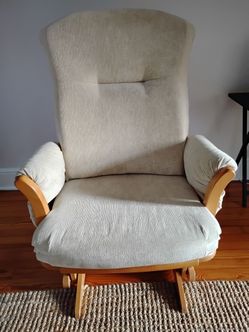 Duvalier Rocker Glider Rocking Chair Nursery Baby Furniture, Beige