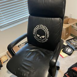 Harley Davidson Leather Swivel Office Chair