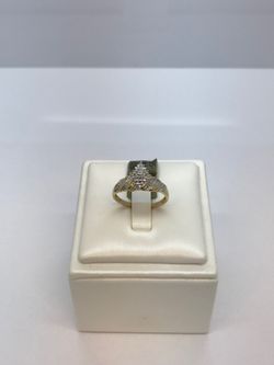 14k Gold Diamond Ring. New.