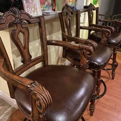 3 Bar Stools Chairs Barstools 30"