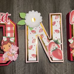 3D Letters Strawberry Shortcake 