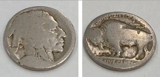 Rare Indian Head & Buffalo Wheat Nickel No Date Coin