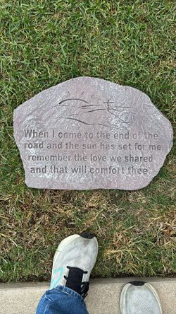 Memorial Garden Stone Approximately 14 x 18 x 1.5”