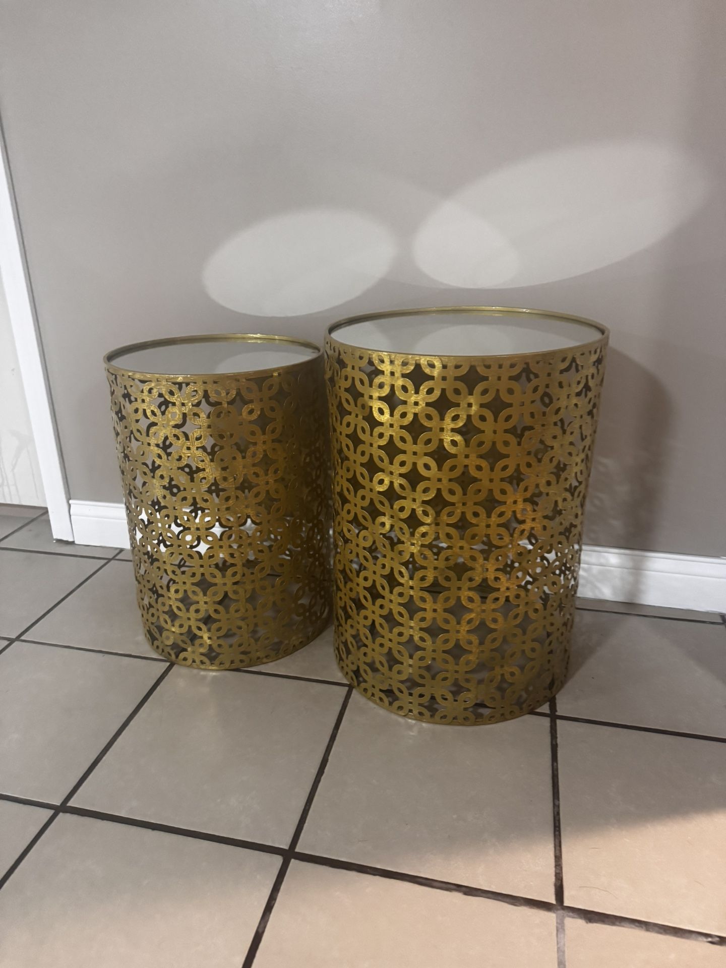 Gold Mirrored Nesting Tables