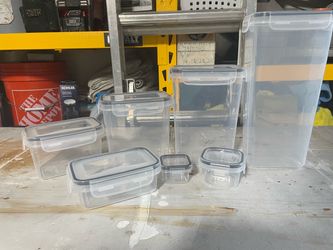 Clear Plastic Food Storage Container Set