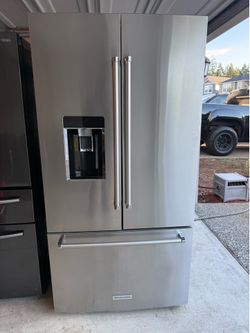 KitchenAid 23.8 Cu.Ft. 36” counter depth French door refrigerator.