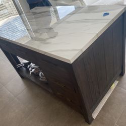 Kitchen MilkWork Table With A Slide Out Table 