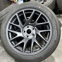 (4) SET 2025 Tesla Model 3 18” Photon Wheels SENSOR All Season Hankook 95% TREAD 235/45/18