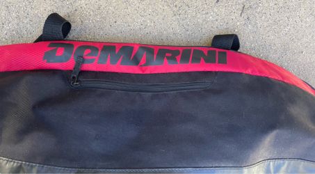 DeMarini Wheeled Baseball Softball Gear Bag Roller Bat Equipment Pack Red Black