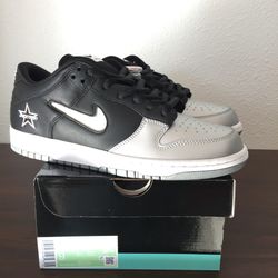 NEW Nike SB Dunk Low Supreme Jewel Swoosh Silver 