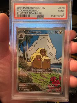 PSA 9 Alolan Dugtrio 208/191 Illustration Rare Pokemon Card