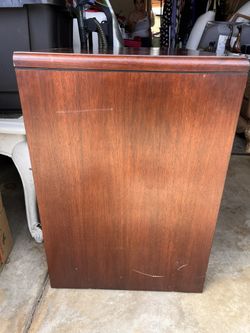 Filing Cabinet, 2 Drawer, Wood, Some Scratches In Side