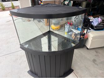 Large Corner Bowfront Aquarium with Stand 🐠