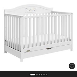 Graco Story Customizable 5-in-1 Convertible Crib with Drawer - white