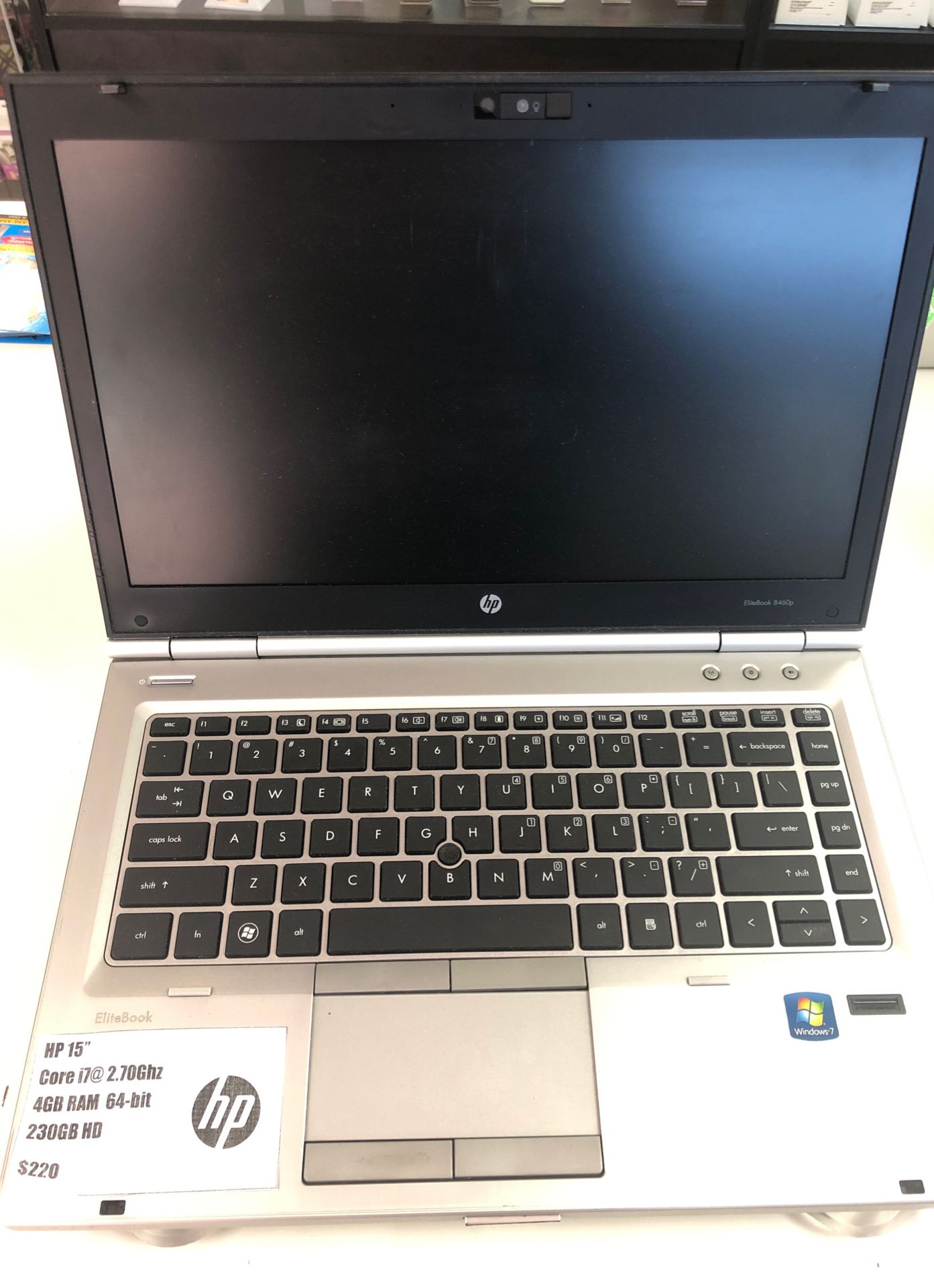 HP laptop i7 4gb 250 hdd