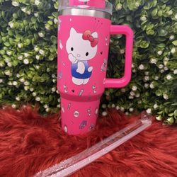 Hello Kitty Cup With Straw 