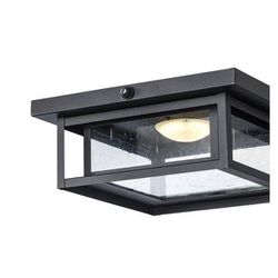 Home Decorators Collection Mauvo Canyon Black Dusk To Dawn Led Outdoor Flush Mount Ceiling Light Fixture With Seeded Glass For In Phoenix Az Offerup