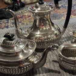 4 Piece Silver Plate Coffee And Tea Set