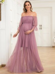 Blush Pink Maternity Dress 