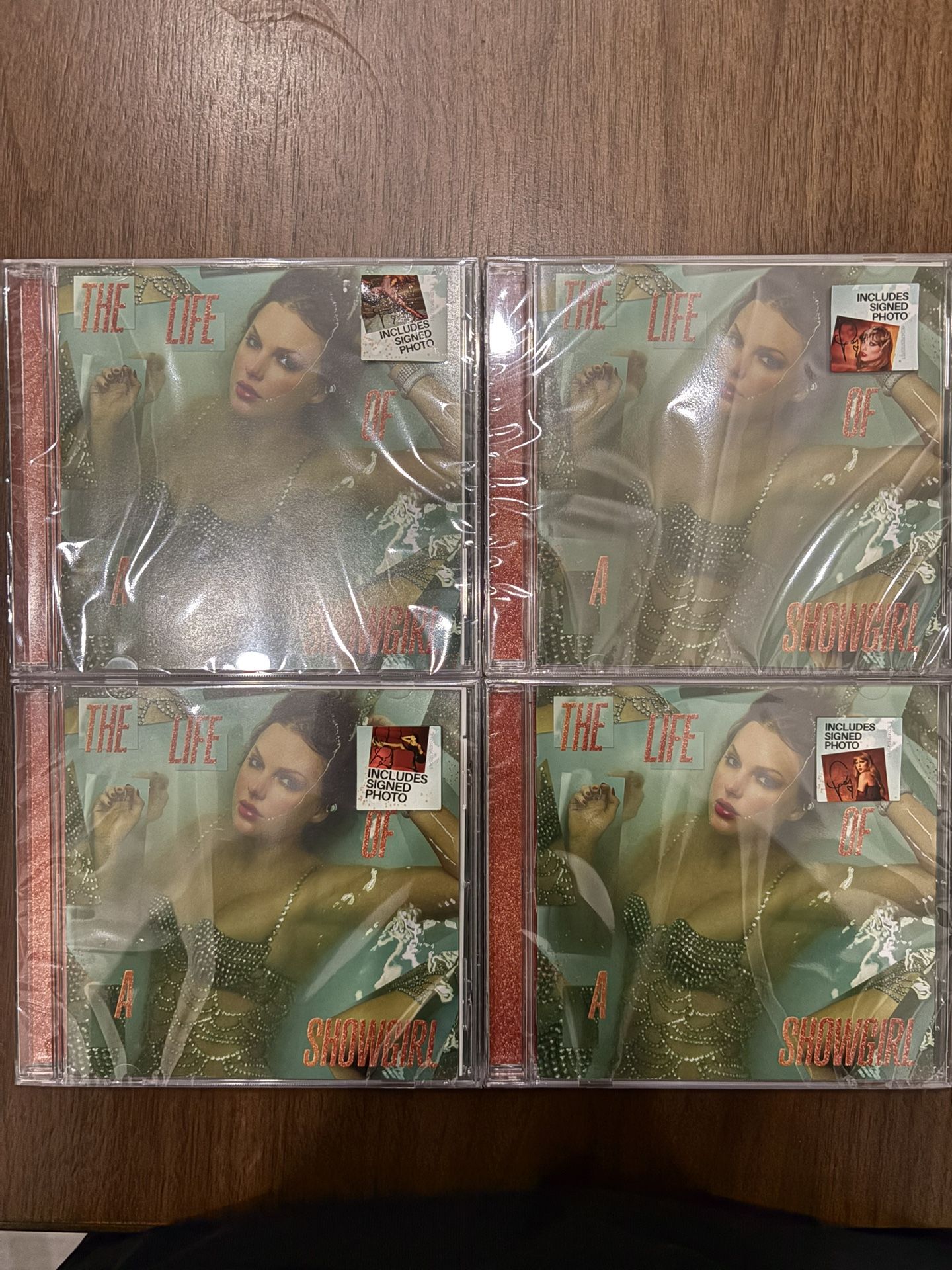Taylor Swift The Life Of A Showgirl CD Hand Signed Photo