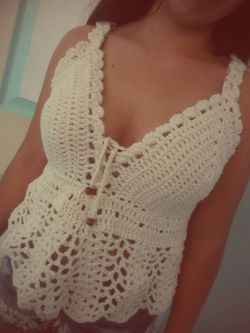 100% HAND MADE CROCHET TOP