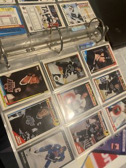 Binder Of 90s Vintage Hockey Cards/ Kings Tickets From staples Center 