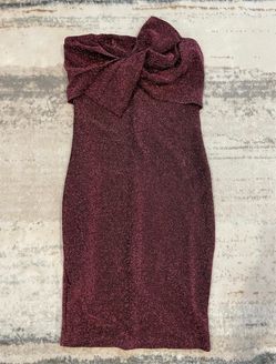 NEW SHEIN Sleevless Glitter Bodycon Wine Burgundy Dress XS