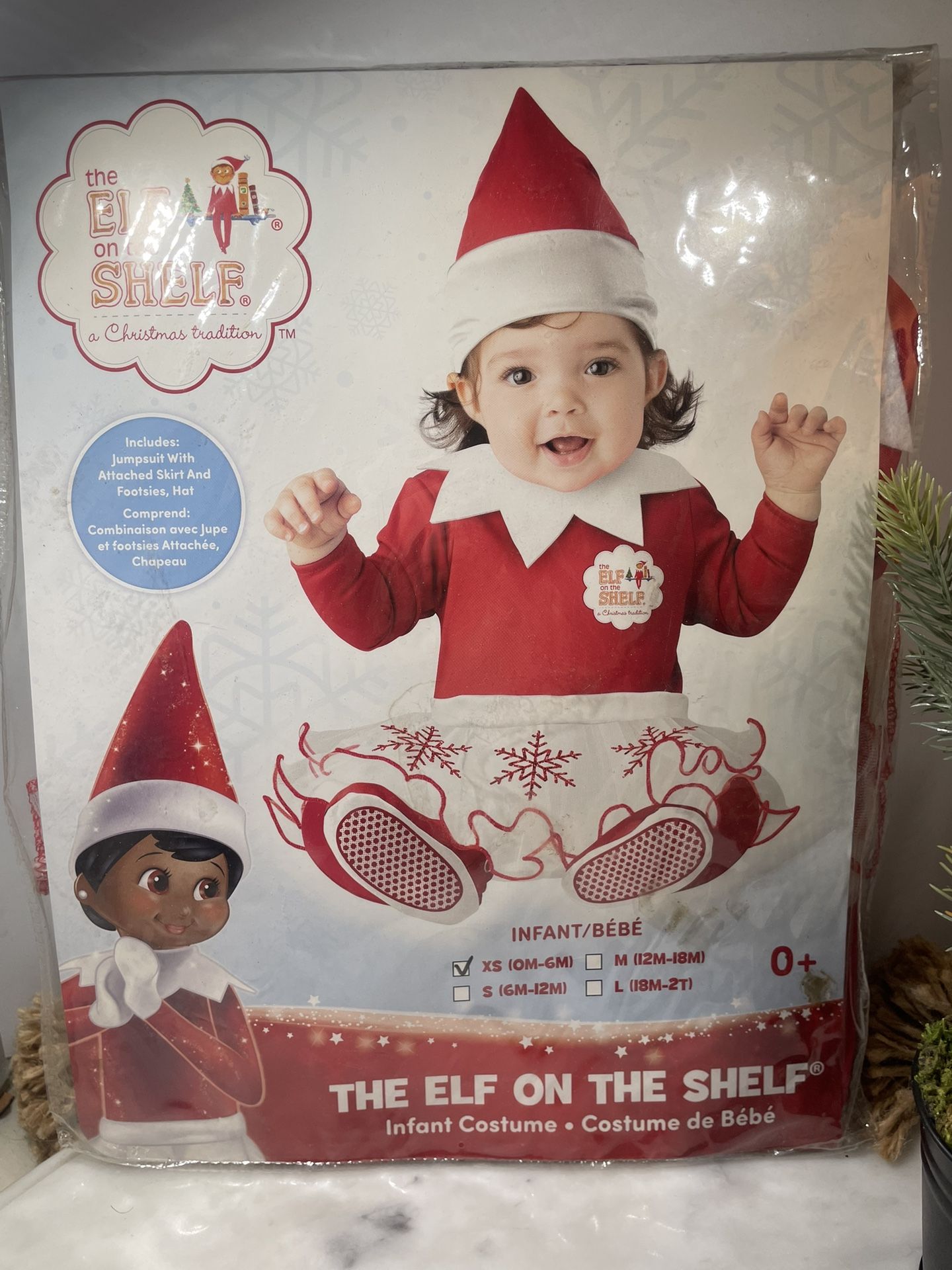 Red Elf Baby Girl Christmas Dress XS O-6 months