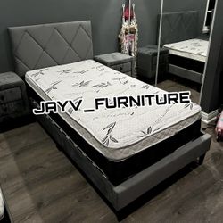 New Twin Bed Frame With Mattress 