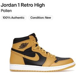 Jordan 1 Retro High Pollen Size 9