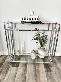 Chrome side table