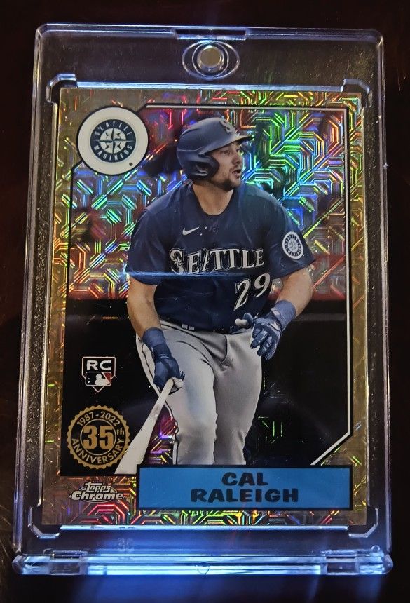 2022 Topps Series 1 - 1987 Topps Chrome Silver Pack Series 1 Mojo Cal Raleigh RC