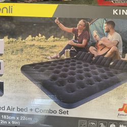 King Flocked Sit Bed Combo Set
