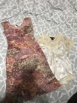 Women’s /teens cute dress & silky top - medium