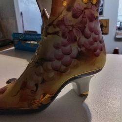 Porcelain Vase And Real Ivory Figurines 