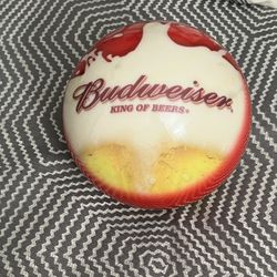 Brunswick Bowling Ball Budweiser King of Beer Viz-A-Ball undrilled WITH BUD BAG!