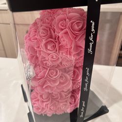 Pink Bear Preserved Flower