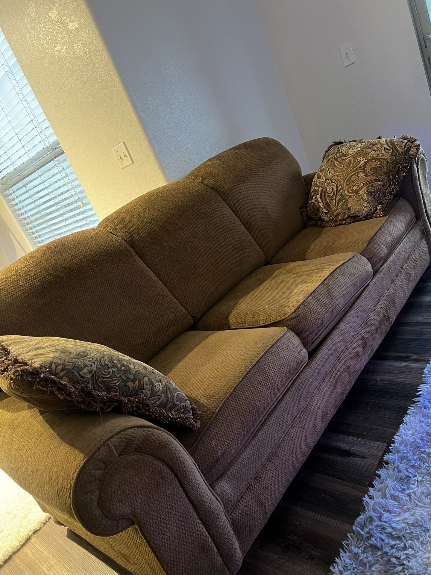 Couch/Pull Out Bed & Bar Stools