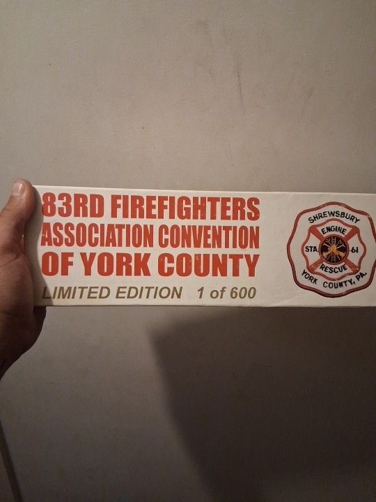 83rd Annual Firefighters Of York Collectiable Toy Truck (Never Taken Out Of Box) (Edition Number 1)