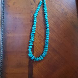 Natural Turquoise Nugget 16" Necklace